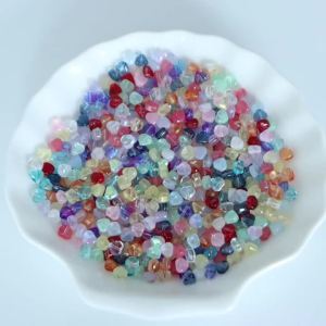 50pcs/lot 6mm Colorful Heart Shape Lampwork Beads Loose Glass Spacer Beads For DIY Necklace Bracelet Pendant Jewelry Accessories
