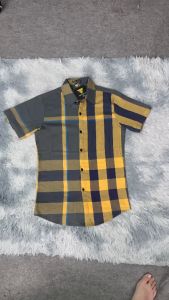 Áo sơ mi nam tay ngắn chất đũi thiết kế phối loang màu in họa tiết vải dày thoáng mát 3 màu mẫu mới cao cấp giá rẻ