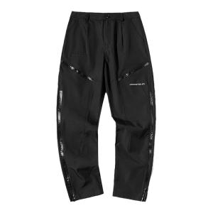 AOGZ | American Style Straight Leg Workwear Pants Mens Spring Autumn Loose Casual Wide Leg Couples Zipper Trousers AOGZ Fashion Brand