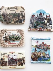 Sáng Tạo Du Lịch Lưu Niệm Nhựa Tác Phẩm Nghệ Thuật UV In Hình Phong Cảnh Miếng Dán Tủ Lạnh Từ Tính Từ Budapest Hungary