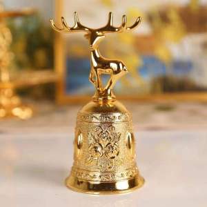 European Style Metal Bar Counter Service Bell Deer Home Christmas Decorations Kindergarten Classroom Call Bell Restaurant