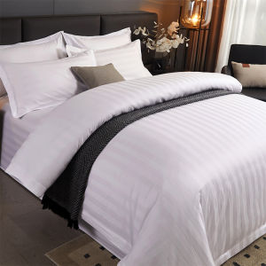 Four-Piece Hotel Bed Bed Bed Bed Style White Bed Sheets Quilt Cover Quilt Pillow Seven-Piece Fitted Sheet Hotel Dedicated