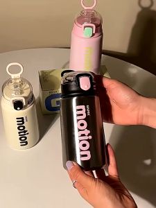 【G14 READY STOCK】GNMK 400ml 304 Stainless Steel Thermos Bottle With Straw Car Mug Coffee Mug Tumbler Thermos Flask