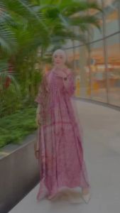 KAFTAN PLUM SILK SUTRA DRESS GAMIS BATIK CAP PEKALONGAN