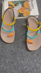 Sandal Jelly Karet Wanita Import Motif Tali 2 Tali Belakang 202-K1