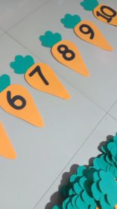 Hiasan Dinding ANGKA WORTEL 1-10 Dekorasi Kelas Paud TK pojok baca kamar rumah tempat bermain