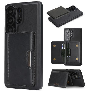 Magnetic 2 in 1 Removable Leather Wallet Case For Samsung S26 Ultra S25 Plus S24 S23 For Magsafe Phone Cover Card Solt Bag Cover