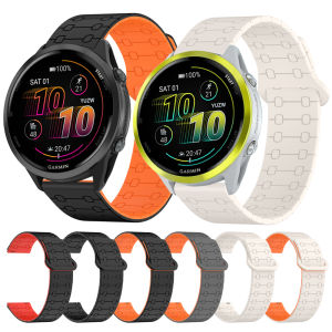 For Garmin Forerunner 570 47mm 265 255 Music Watch Strap Vivoactive 4 22mm Silicone Magnetic Loop Bracelet Garmin Venu 3 2 Bands