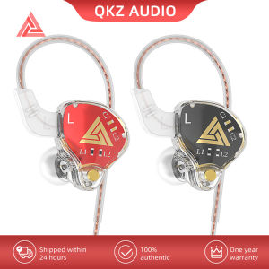 Original QKZ AKX IEM Monitor Level Headphones Transparent In-Ear Wired Earbuds With Mic HiFi Bass Stereo Muisc Earphones 3.5MM AUX For PC Phones Sports Gaming E-Sports Headsets