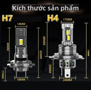 Đèn Pha LED H4 H7 3.000.000LM Công Suất Cao Không Lỗi CANBUS Lắp Đặt Không Dây Tương Thích 1:1 Với Đèn Halogen 12V Đèn Sương Mù Ô Tô Đa Năng Có Quạt