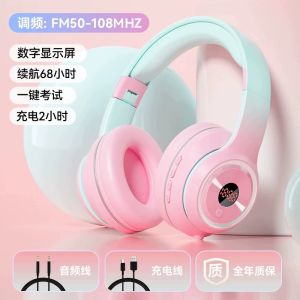 Berlin Sound Overhead Bluetooth Earphones Noise Reduction FM Exam Professional Headphones for College Students HiFi Plastic Material