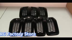 Honeycomb Mesh Front Bumper Grille Cover For Jeep Cherokee 2014 2015 2016 2017 2018 Car Racing Grille Cover Trim