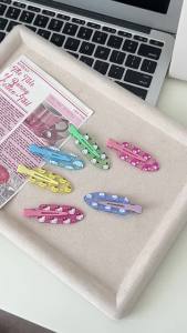 Muse Harbor คลิปผมการ์ตูนกิ๊ฟติดผมคนดังทางอินเทอร์เน็ตกิ๊ฟติดผมเด็กผู้หญิงน่ารักสีสันสดใสสไตล์เด็กโฟมล้างหน้ากิ๊บติดผมม้าหวานริมทะเล (หนึ่งชุด)