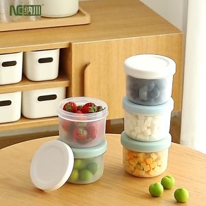 [SG ready stock]Seasoning Drainage Storage Container Fridge Food Storage Box Garlic Onion Ginger Fruit Vegetable Container