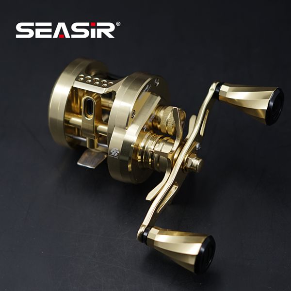 baitcasting reel lazada SEASIR ASTRO Round Reel CNC Aluminum Drum Baitcasting Reel Double Handle  Jigging Reel 10+1BB 6.6:1 Gear Ratio Max Drag 10kg Saltwater Fishing Reels  - Lazada