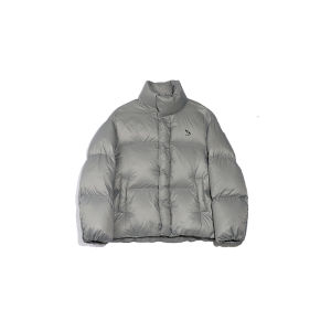 Roaringwild | Black Gray White Logo Puffy Down Jacket