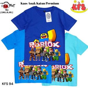 KFS 94 Baju Kaos Roblox Anak Laki-laki Perempuan Katun Premium Lembut Usia 1-13 Tahun