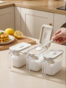 CHUSHE | One-Click Open Airtight Large Capacity Salt Storage Jar