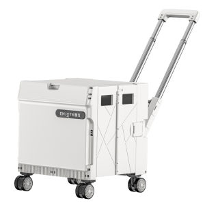 enjoy | Portable Folding Shopping Cart with Handle for Grocery and Delivery