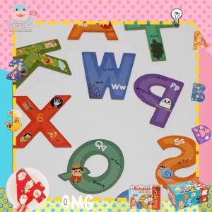 จิ๊กซอว์ Jigsaw & Puzzle Big Box พื้นฐาน จิ๊กซอว์ ABC ตัวต่อ พร้อมคำศัพท์สอนภาษาอังกฤษ เสริมพัฒนาการ เล่นพร้อม บริเวณ 200 ซด