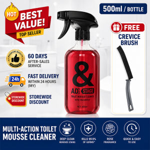 【MY Ready Stock】Powerful Cleaning Removes Stains in 1 Second. toilet cleaner Dissolve dirt / Eliminate odors / Kill 99.9% Germs Rose toilet bowl cleaner Free Small Brush Included Pencuci Tandas paling berkesan toilet cleaner stain remover 馬桶清潔劑 廁所清潔劑