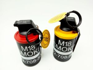 Windproof Flame Lighter With Keychain (Random)