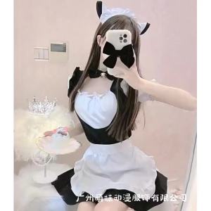 2024 Japanese Cat Maid Costume Dress cosplay Womens Uniform Maid Role-Playing Catwoman Clothing Suit
