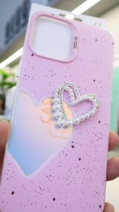Ốp điện thoại iPhone Hàn Quốc Pink Love cho iPhone 15 Pro Max - Mã 55