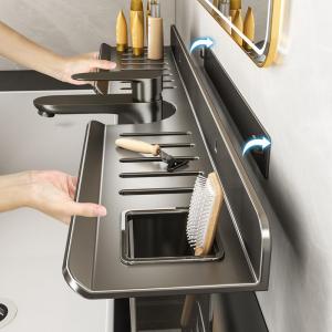 Wall-mounted Drill-free Storage Rack for Bathroom