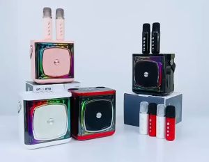 YS-308 Bluetooth Speaker Wireless Dual Microphone Smart HiFi Sound RGB Karaoke
