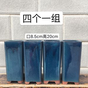 Super High Succulent Flower Pot 4 PCs Random Colorful Control Potted Plant Creative Stoneware Purple Sand Large Diameter Modern Light Luxury