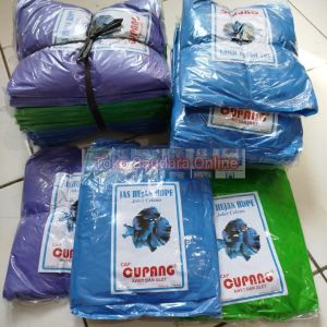 Jas Hujan Setelan Dewasa Terbaru Cupang Biru Isi 1 Lusin (12pcs)