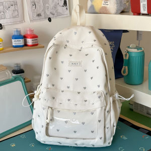 LUSUO | Korean Style High-Capacity Backpack with Transparent Pocket