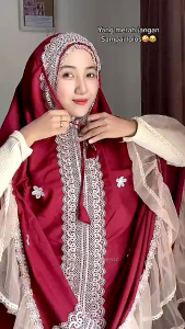 Mukena Dewasa Velvet Audrey Silk Premium Mewah Super Jumbo Viral Mukena Dewasa Velvet Terbaru 2025