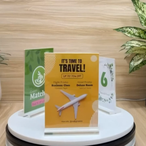 Oright A4/A5/A6 Acrylic Display Stand Transparent and Sturdy Office Front Desk Display Stand for Data Display