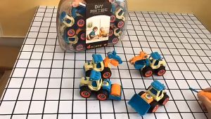 Assemble Engineering Truck Car Toy DIY Screw Build Construction Disassembly Toy 儿童拆装工程车玩具