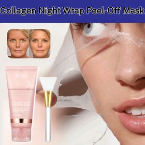 Collagen Night Wrap Peel-Off Mask Blackhead Remover Mask Anti Ageing Wrinkle Lifting Brighten Skin Tone