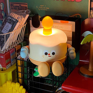 Mới dễ thương bánh sinh nhật đèn ngủ phòng ngủ đầu giường sáng tạo đồ trang trí hoạt hình bảo vệ mắt bầu không khí giải nén pat đèn