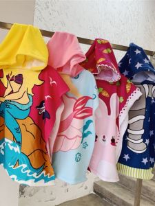 Khăn Tắm Trẻ Em Khăn Choàng Mền Bông Siêu Mịn Có Mũ Trùm Đầu Quần Áo Mặc Khi Bơi Lớp Phủ Cotton Pha Trộn Khăn Tắm Dùng Đi Biển Cho Bé Trai Và Bé Gái