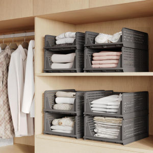 Clothing Storage Drawer Large-capacity Foldable Storage Basket Storage Box Household Clothing Storage Drawer Storage Shelf