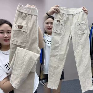 Pants Italian Tail Goods Export Cut Label Corduroy Pants Foreign Order Withdraw from Cupboard Womens Clothing Fleece-lined Thickened Harem Pants