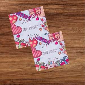 Party Napkin Serviette Paper Disposable Colour Graphic Happy Birthday Party Print [NSP068]