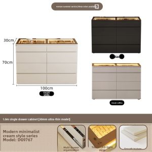 YANGYING | Modern Minimalist Dressing Table with Drawer Jewelry Storage Cabinet