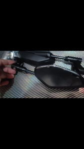 Universal Motorcycle Leaf Side Mirror 360° Foldable Alloy Stem (Left and Right)