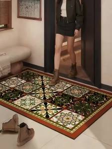Vintage Retro Door Mat Absorbent Quick-Drying Anti-Slip Customizable