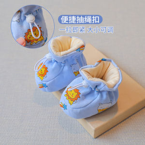 Baby Tiger Head Shoes Socks Soft Bottom Cotton Shoes for 0-1 Year Old Boys Girls Winter Slip-On Shoes Cute Cartoon Style
