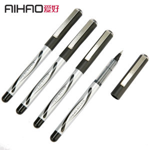 AH-2000A Neutral Pen Direct Liquid Type 0.5MM Water Pen Student Office Signature Pen Plastic Rod Black Ink Basic Packaging