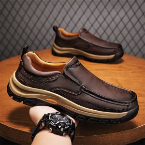 NUDANLAI | Retro Fashion Big Size Soft Bottom Casual Leather Shoes for Elderly Men