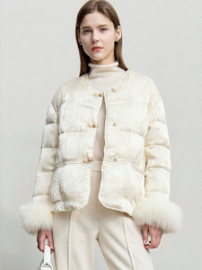AMII | Chinese Style Embroidered Thickened Down Jacket