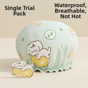 Waterproof Shower Cap Double Layer Thickening Oil Smoke Moisture Prevention